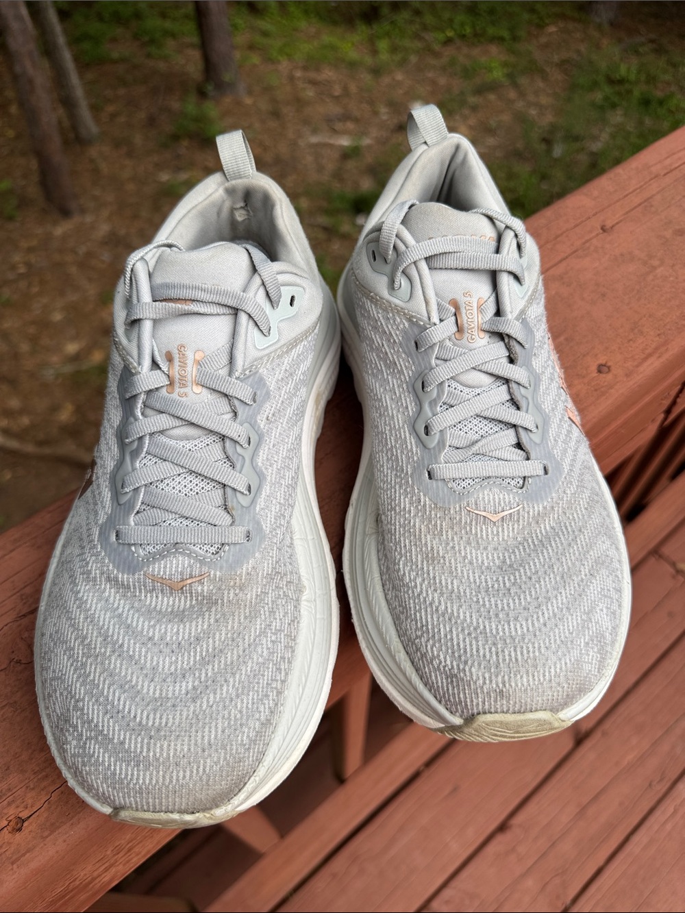 HOKA Clifton 9 women’s running shoes, size US 8.5B frost rose gold 1127896-FTRS - Picture 3 of 11